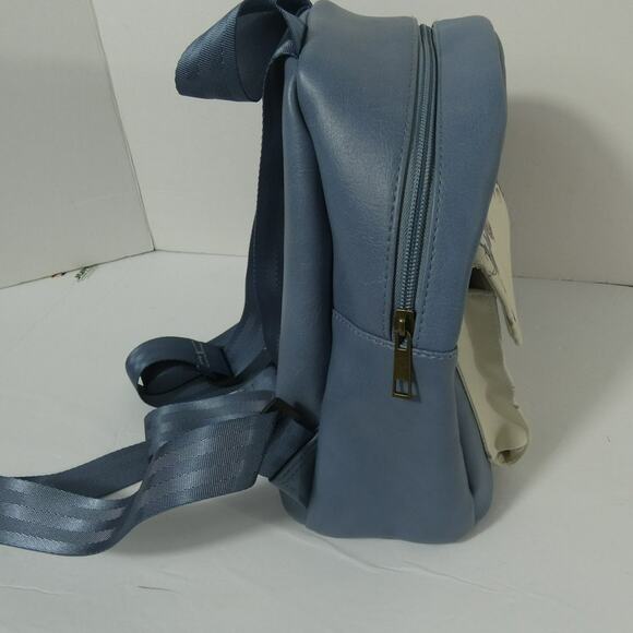 Harry Potter Mini Backpack Purse Adjustable Straps Bioworld Blue Floral - Picture 3 of 8